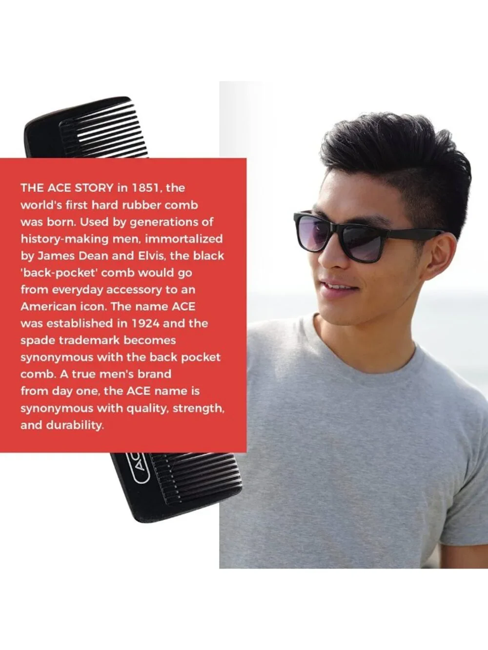 Classic 5-Inch Pocket Comb Set - Durable, Flexible Teeth for All Hair Types